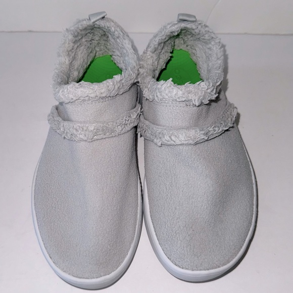 OOFOS womens 7 oocoozie low shoe in light gray SOFT stretchy fleece Arch support - Picture 2 of 14